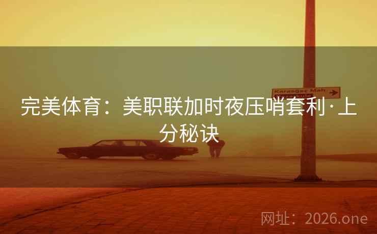 完美体育：美职联加时夜压哨套利·上分秘诀